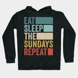 Funny Eat Sleep Sundays Name Repeat Retro Vintage Hoodie